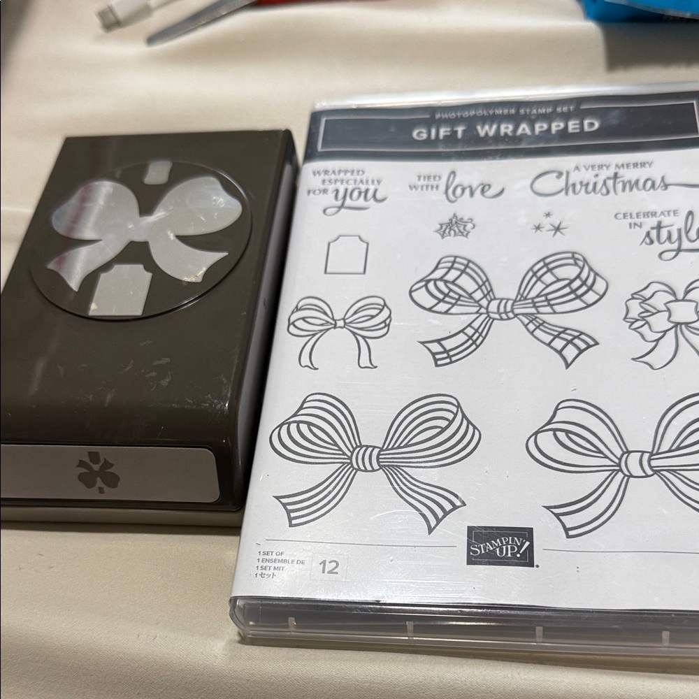 Stampin' Up! Gift Wrapped Bow Stamp Set with Punch